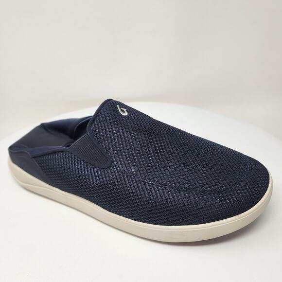 OluKai Dede Nohea Pae Slip-on Sneaker Men 11.5 Navy Blue Mesh Lightweight - Picture 9 of 14